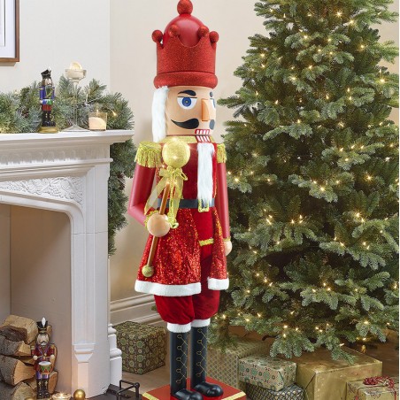 Soldato Schiaccianoci Gigante 160 Cm 392005 con Musica e Movimento Decorazione