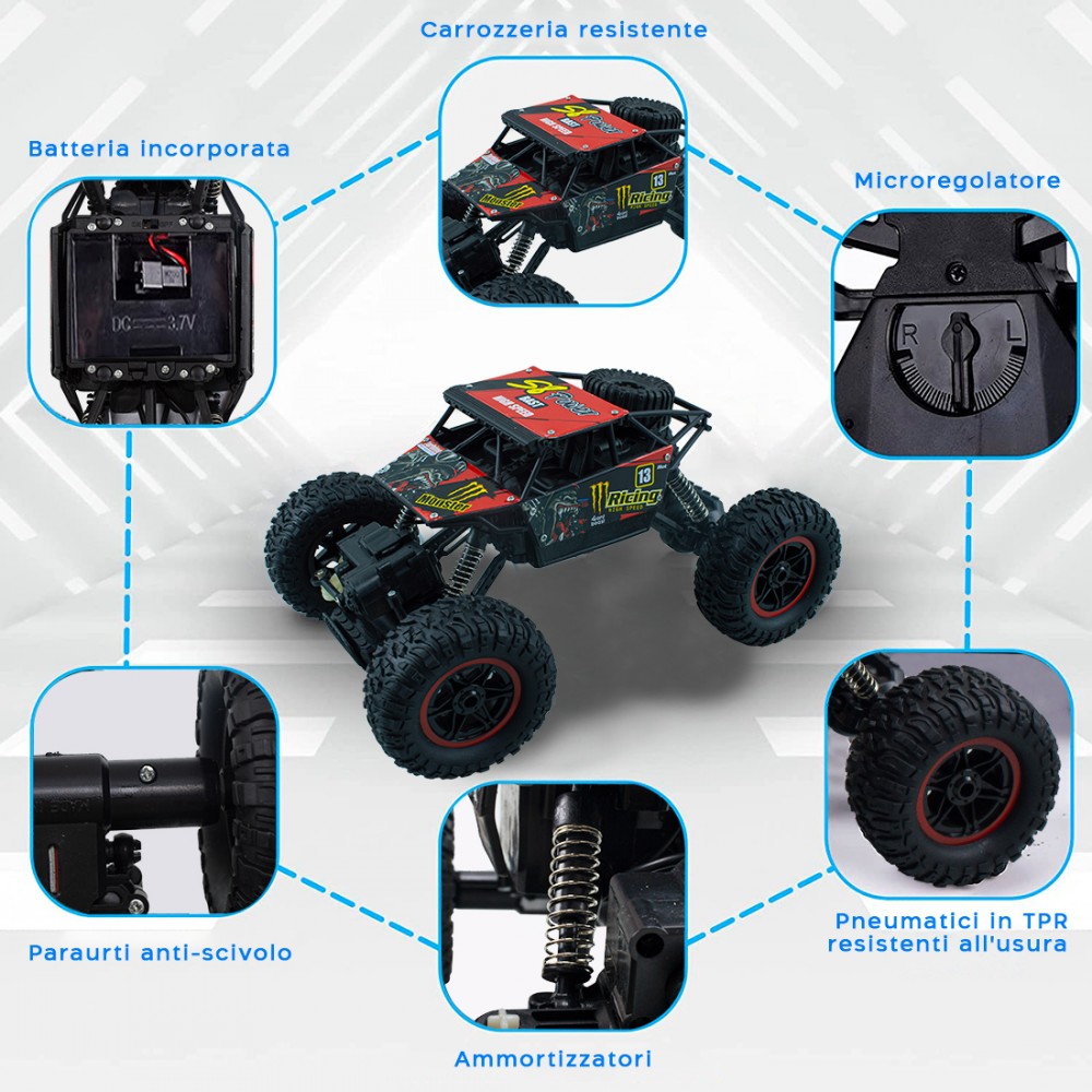 Macchina Telecomandata ROCK CRAWLER Modellino...