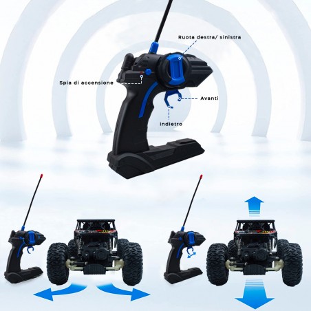 Macchina Telecomandata ROCK CRAWLER Modellino in Scala 1:14 con 4 Ruote Motrici