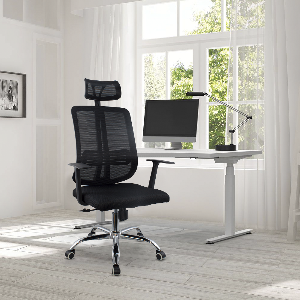 Sedia Ufficio Direzionale ALBERT Nera...