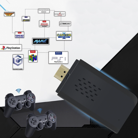 Console Gioco Wireless GAMEPAD Stick Giochi Inclusi 4K Ultra HD con 2 Controller