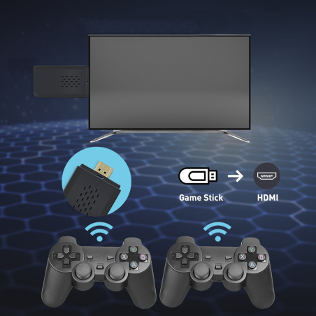Console Gioco Wireless GAMEPAD Stick Giochi Inclusi 4K Ultra HD con 2 Controller