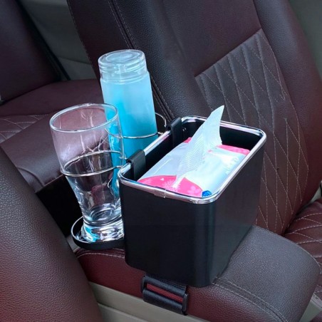 Organizer Auto Multifunzionale Porta Bibite Scompartimento Portaoggetti Telefono