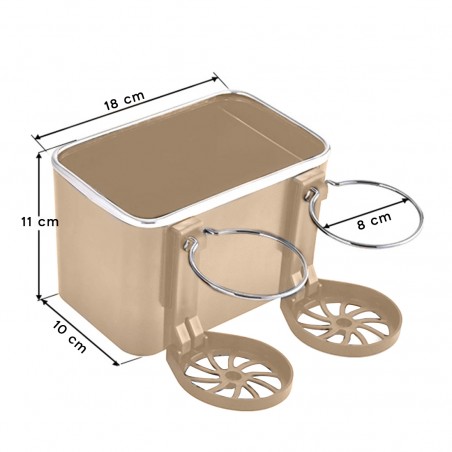 Organizer Auto Multifunzionale Porta Bibite Scompartimento Portaoggetti Telefono