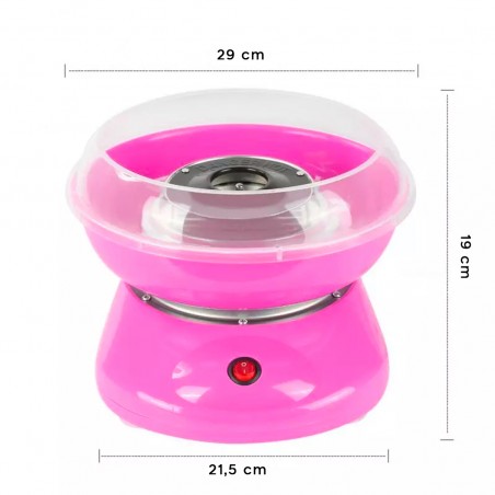 Macchina Zucchero Filato e Caramelle in Casa Elettrica 500W Cotton Candy Rosa
