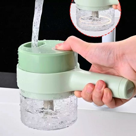 Tagliaverdure Elettrico Portatile 4 in 1 Affetta Verdure Senza Fili Ricaricabile