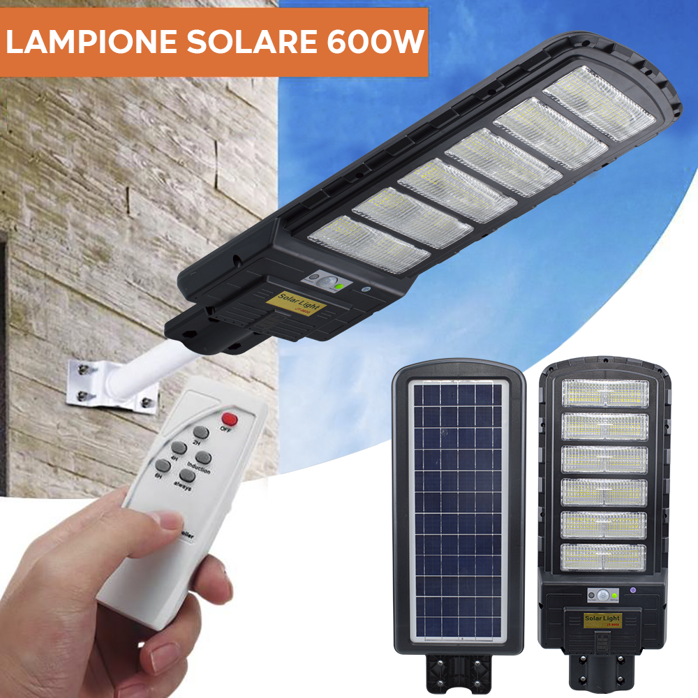 Lampione Stradale 508248 Ricarica Solare 600W...