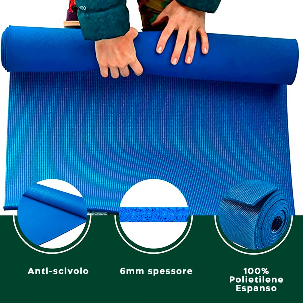 Tappetino EVERTOP per Stretching Yoga Fitness...