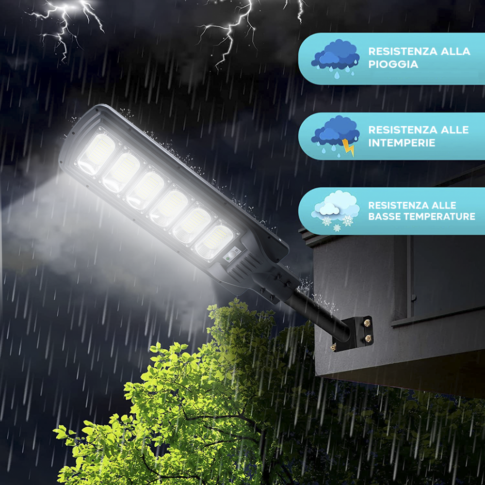 Lampione Stradale 115004 Ricarica Solare 300W...