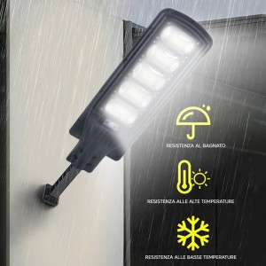 Lampione Stradale Ricarica Solare 250W con Sensore di... 2