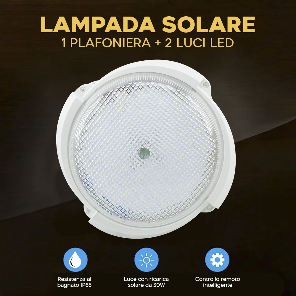 Lampada LED con Faretti da Incasso SOLAR LIGHT...