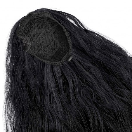 Extension Coda Capelli Ricci Neri JACY con Clip Capelli Finti 140gr Lunghi 70cm