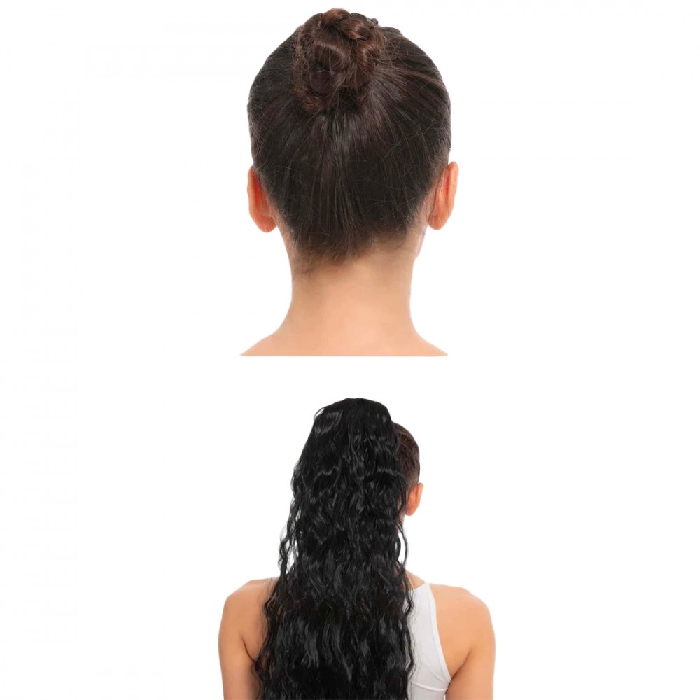 Extension Coda Capelli Ricci Neri JACY con Clip...