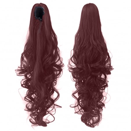 Extension Coda Capelli Rossi VANESSA con Clip Capelli Finti Mossi da 70cm