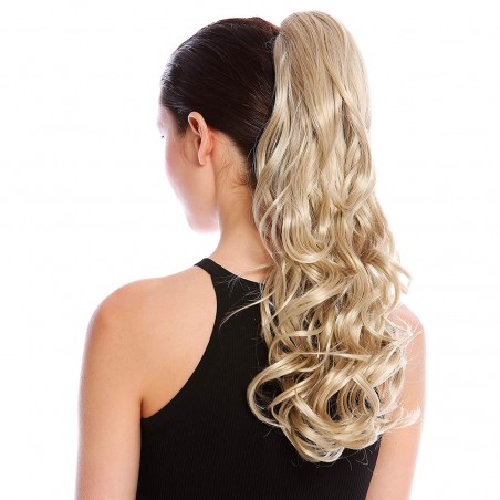 Extension Coda Capelli Biondo JAMILE con Clip Capelli Finti 140gr Mossi da 70cm