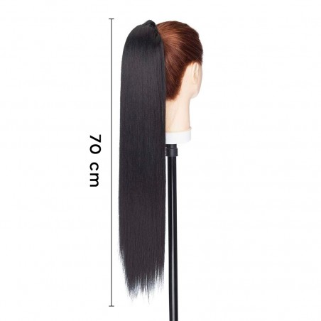Extension Coda Capelli Lisci Neri MARILIA con Clip Capelli Finti 140gr da 70cm