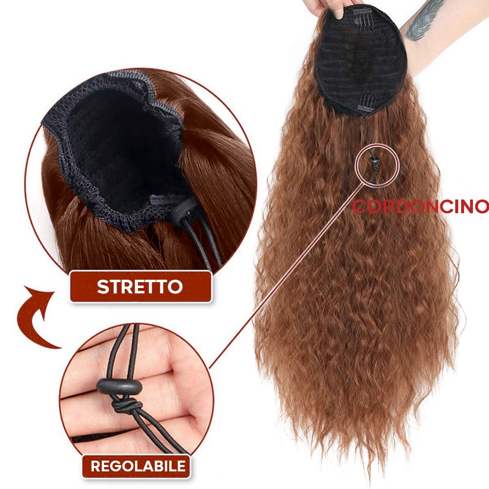 Extension Coda Capelli Ricci Castani MAIANE con...