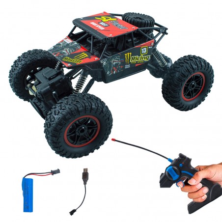 Macchina Telecomandata ROCK CRAWLER Modellino in Scala 1:14 con 4 Ruote Motrici