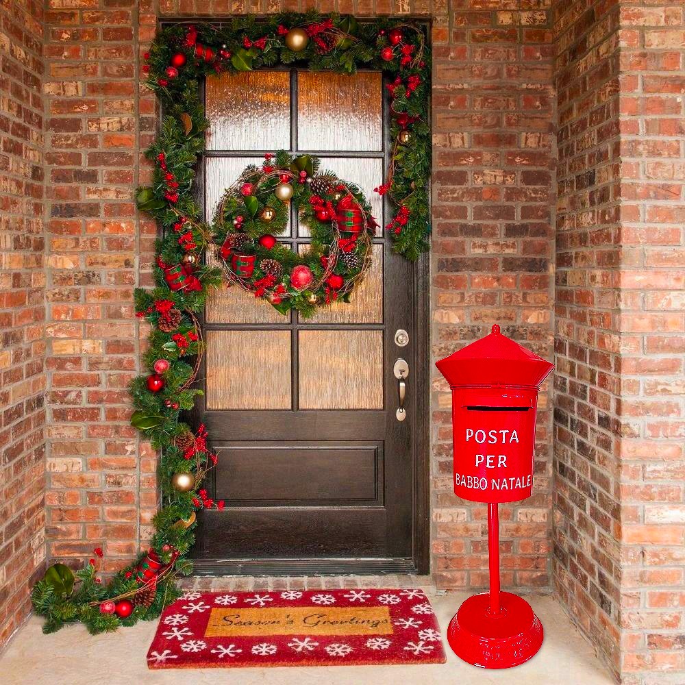 Cassetta della Posta Babbo Natale Tonda 80cm...