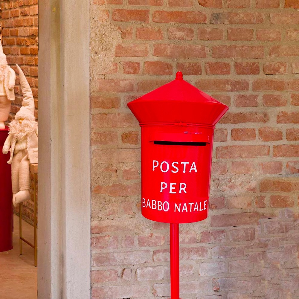 Cassetta della Posta Babbo Natale Tonda 80cm...