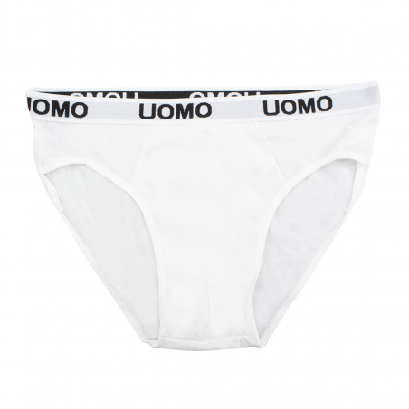 Slip da uomo B-0021 mod. NIKI cotone in tinta unita con elastico a fascia
