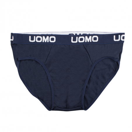 Slip da uomo B-0021 mod. NIKI cotone in tinta unita con elastico a fascia