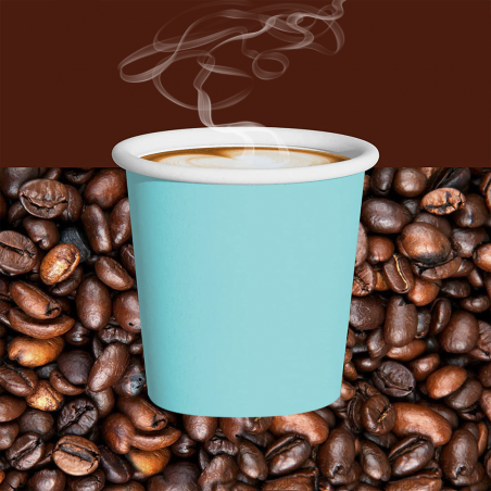 Pack 1000 Bicchierini di Carta per Caffè Monouso 75ml Colorati Biodegradabili