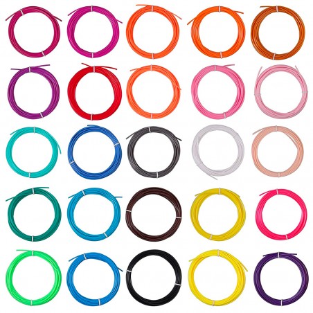 Ricambi 20 Filamenti Penna 3D Ricarica PLA Fili Colorati 5mt 1.75mm Plastica