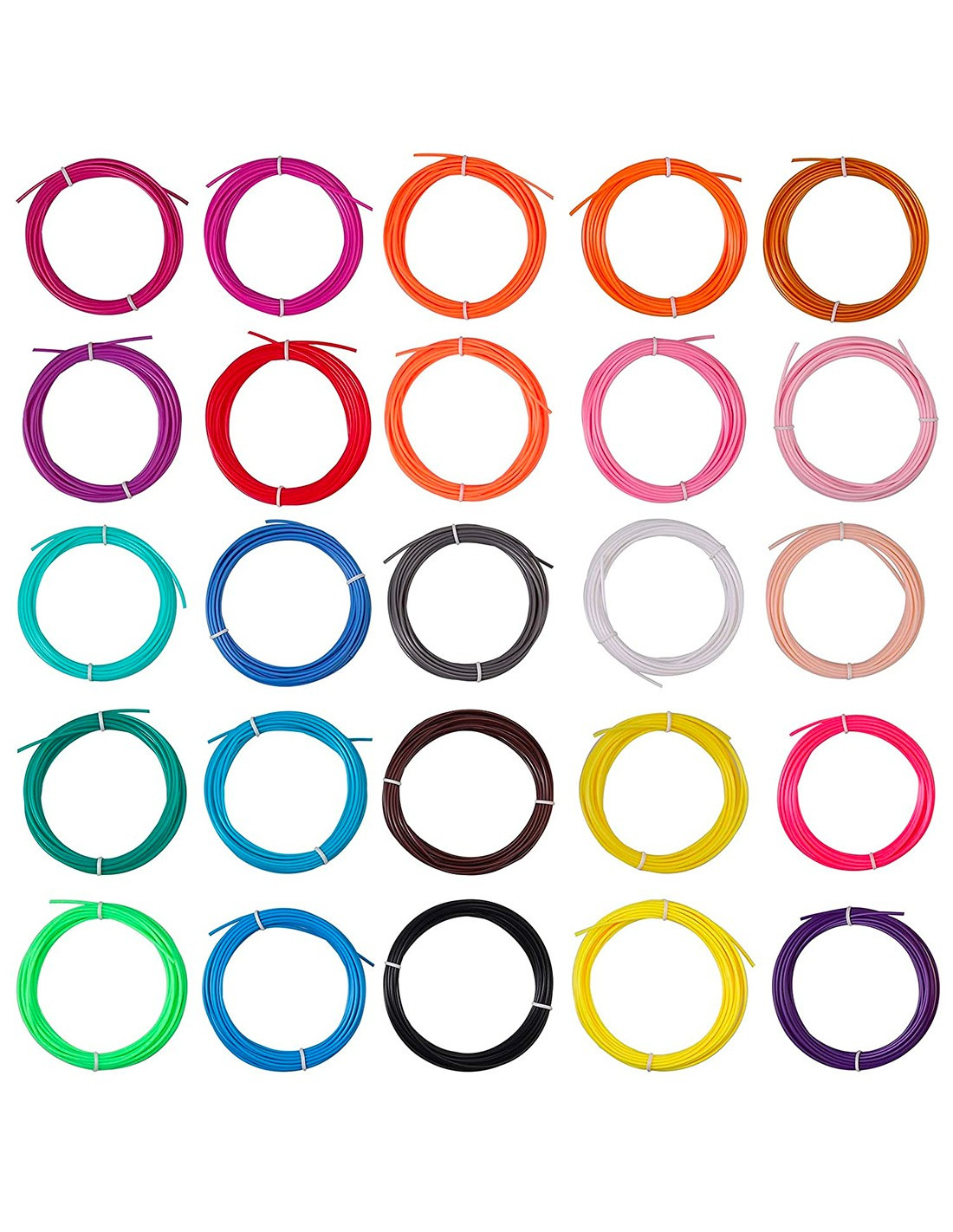 Ricariche Di Filamento Pla Per Penna 3d, 20 Colori, 5m Per Colore