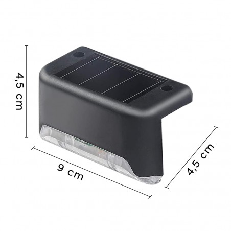 8 pz Luci Solari per Gradini Scale IP66 Lampade Esterno Luce Calda Ricaricabile