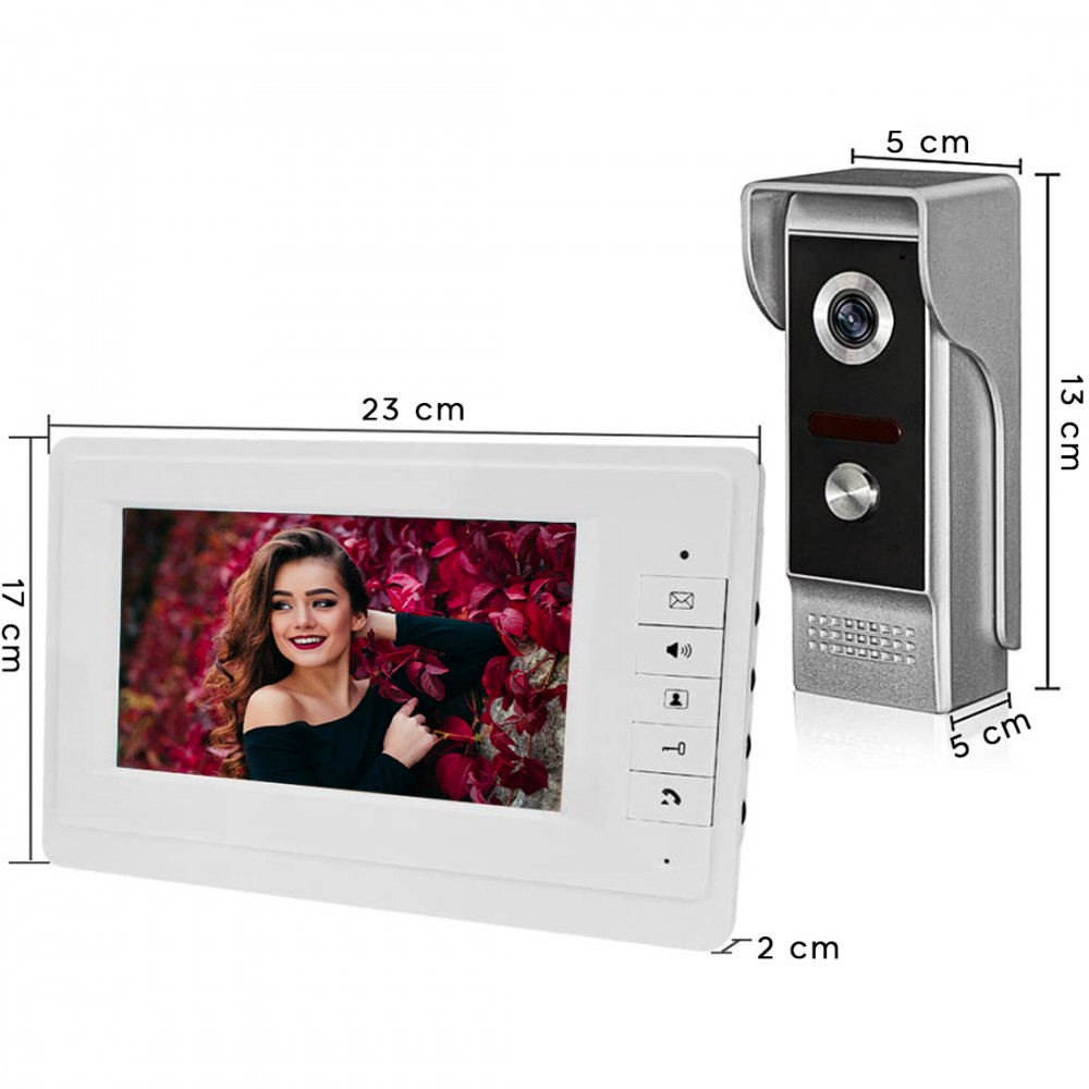 Videocitofono Bifamiliare con Telecamera Doppio...