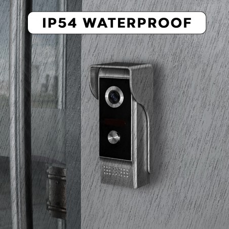 Videocitofono Bifamiliare con Telecamera Doppio Monitor LCD 7" TFT Night Vision