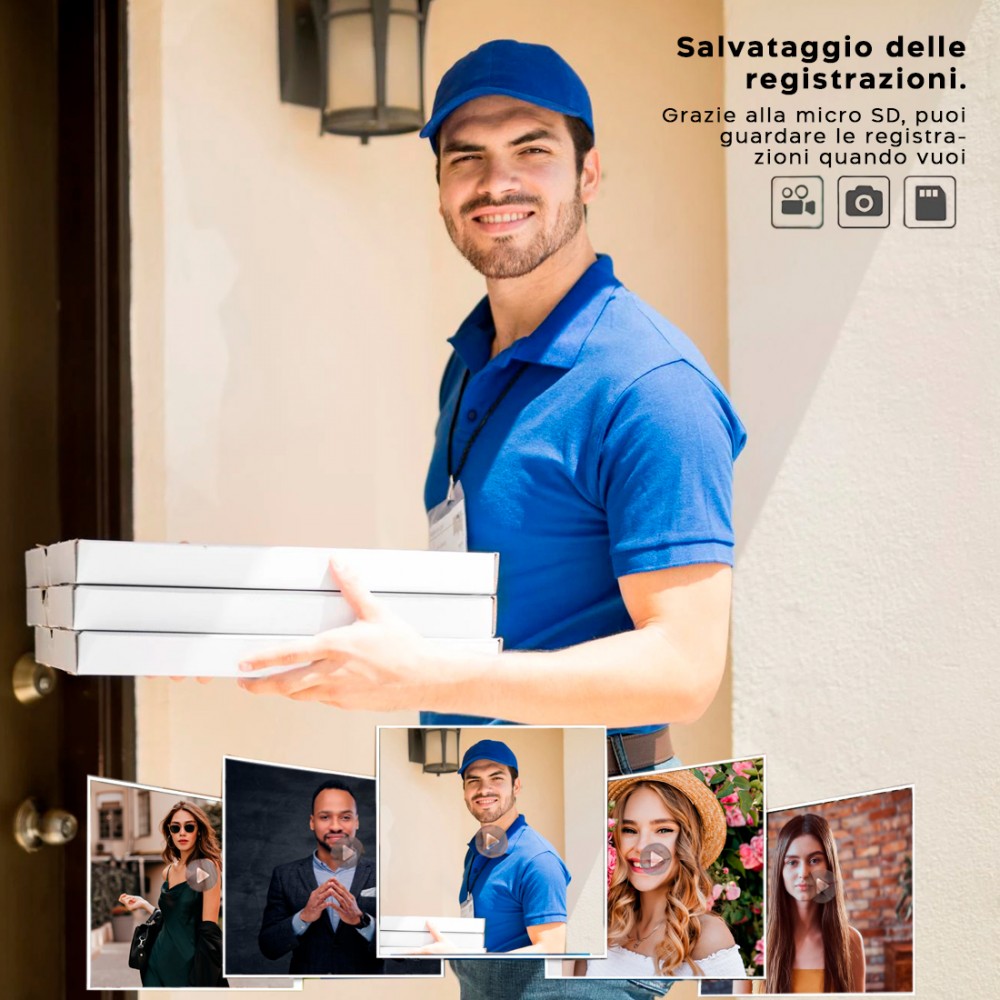 Videocitofono Bifamiliare con Telecamera Doppio...