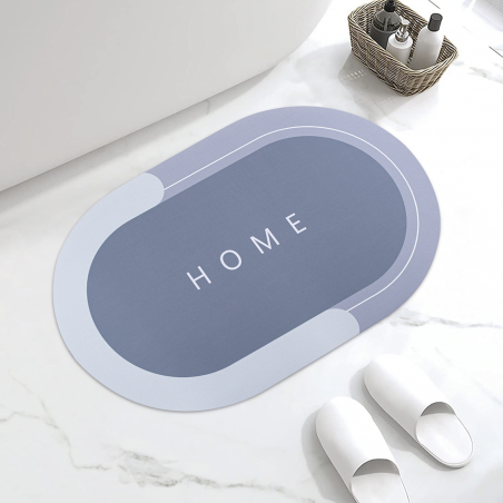 Tappetino Casa Antiscivolo Ovale 40x60cm Tappeto Zerbino Microfibra Assorbente