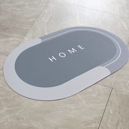 Tappetino Casa Antiscivolo Ovale 40x60cm Tappeto Zerbino Microfibra Assorbente
