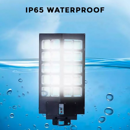 Lampione Stradale Ricarica Pannello Solare 1000W Protezione IP65 e Telecomando