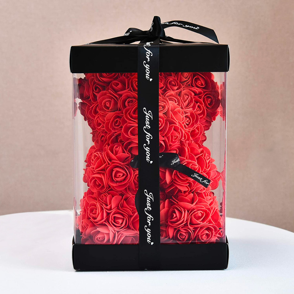 Orsetto di Rose Artificiali H23cm con...