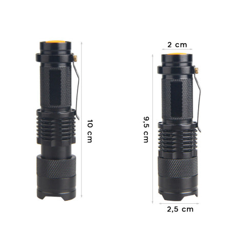 Torcia LED Ricaricabile per Caccia Pesca Notturna Portatile con Caricabatterie