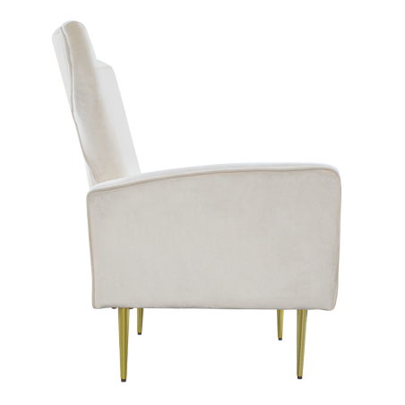 Poltrona Velluto DORIAN Schienale Alto Seduta Imbottita Piedini Oro 98HX70X70 cm