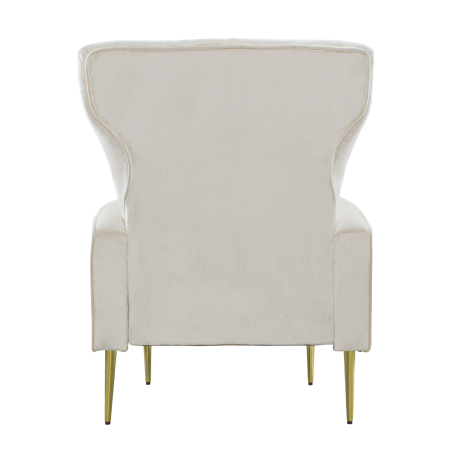 Poltrona Velluto DORIAN Schienale Alto Seduta Imbottita Piedini Oro 98HX70X70 cm
