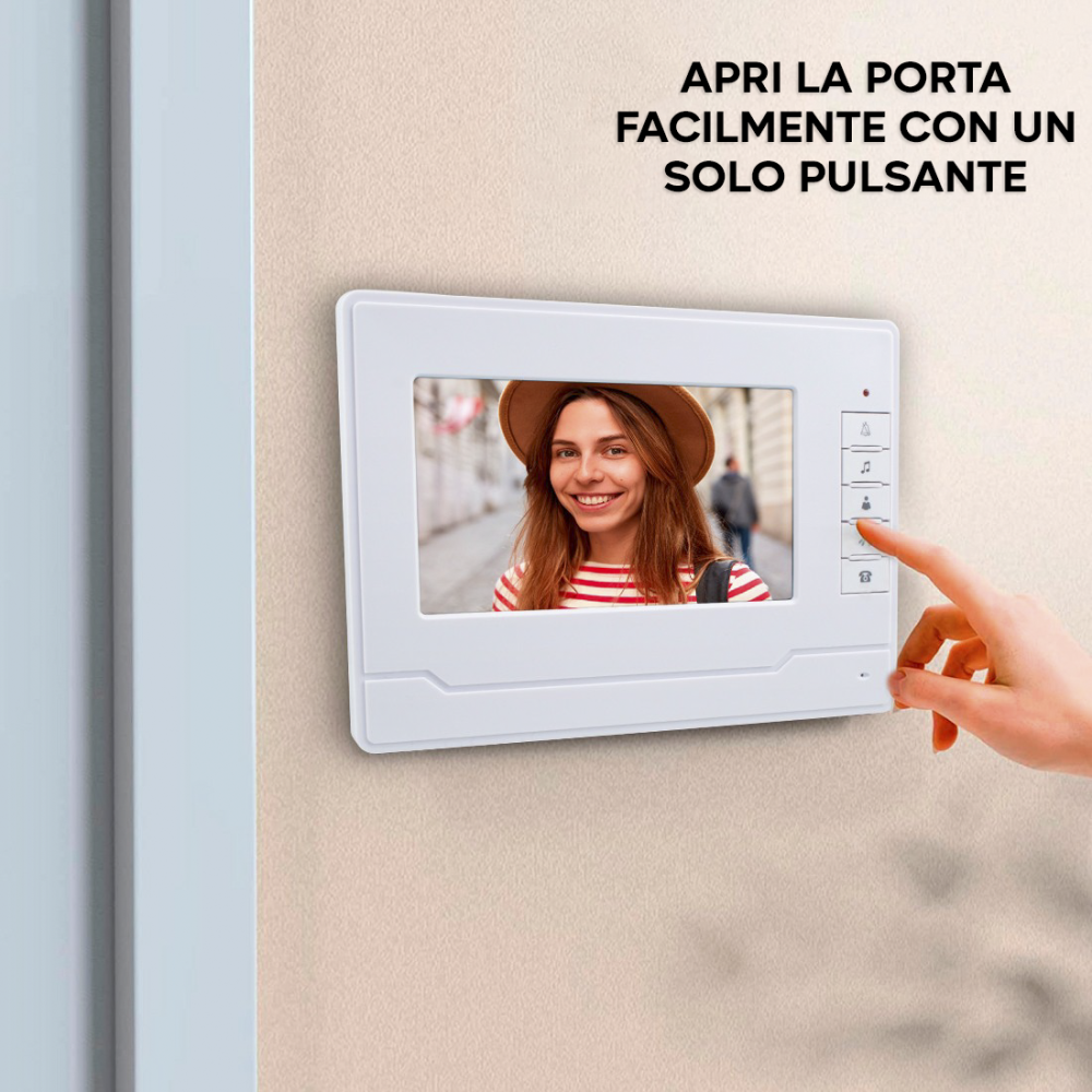 Videocitofono Bifamiliare con Telecamera Doppio...