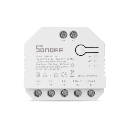 Interruttore Intelligente Sonoff Dual R3 Lite Luce Programmabile con Doppia Rete
