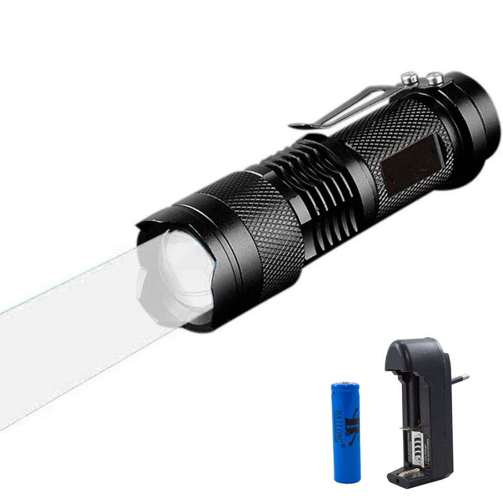 Image of Torcia LED Ricaricabile per Caccia Pesca Notturna Portatile con Caricabatterie