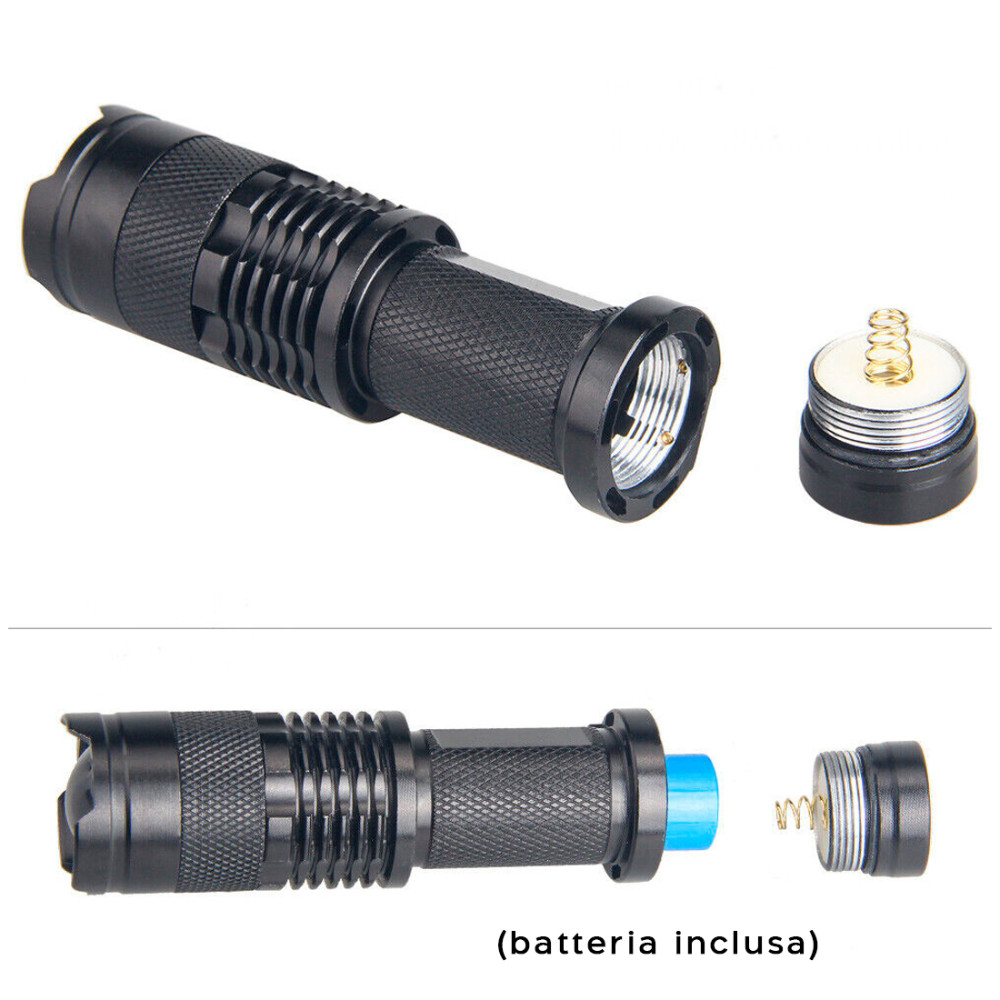 Torcia LED Ricaricabile per Caccia Pesca...