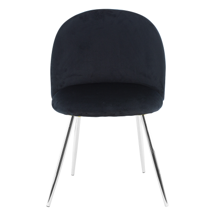 2 Pz Sedia Soggiorno SHELBY 50x45x80Hcm Poltrona Vintage Velluto e Piedi Argento