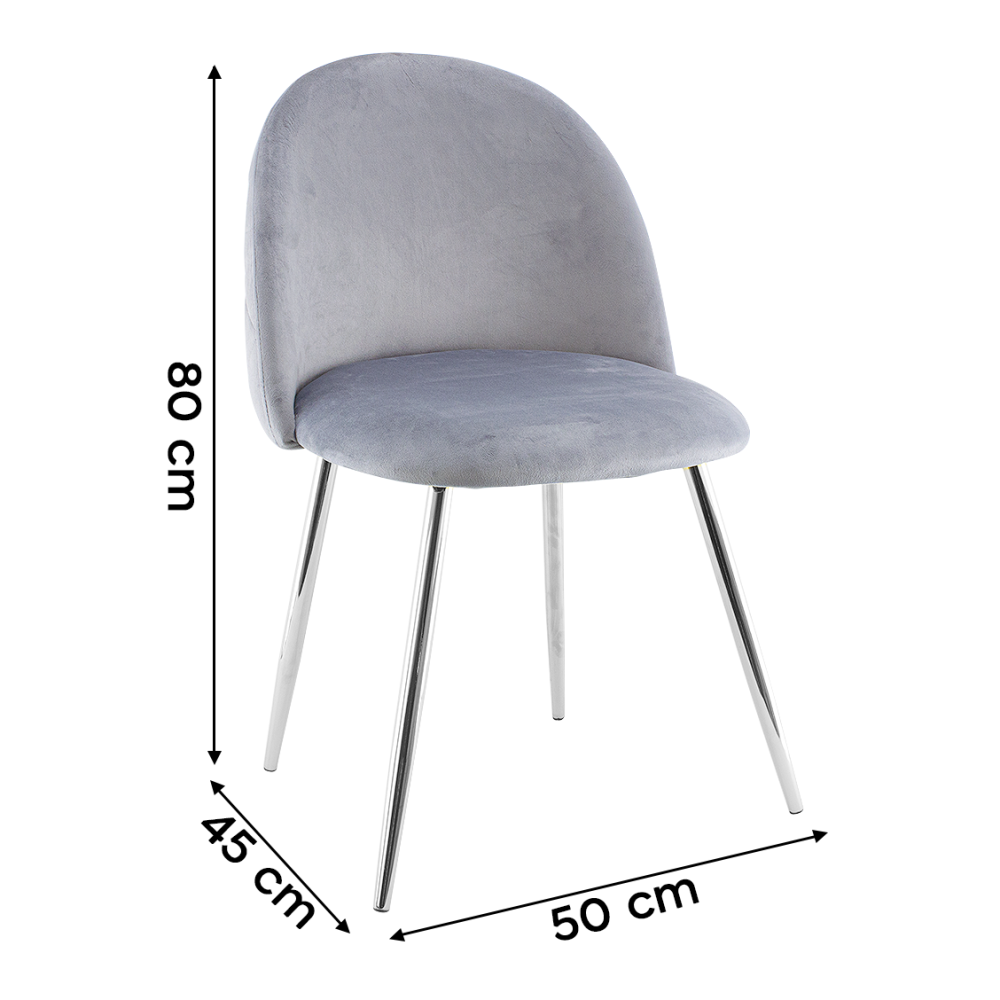 4 Pz Sedia Soggiorno SHELBY 50x45x80Hcm...