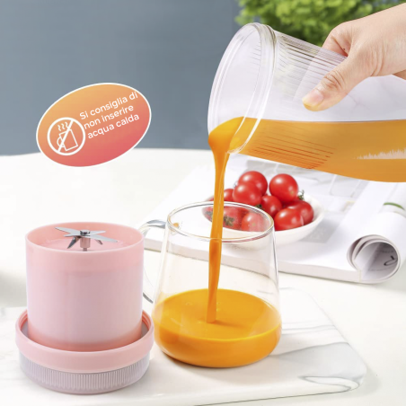Frullatore Portatile Mini Juice Bottiglia per Smoothie Ricaricabile Portatile