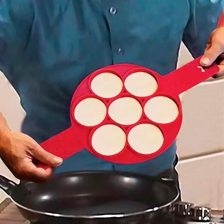 Stampo in Silicone Pancake Pieghevole Antiaderente Senza BPA per Padella e Forno