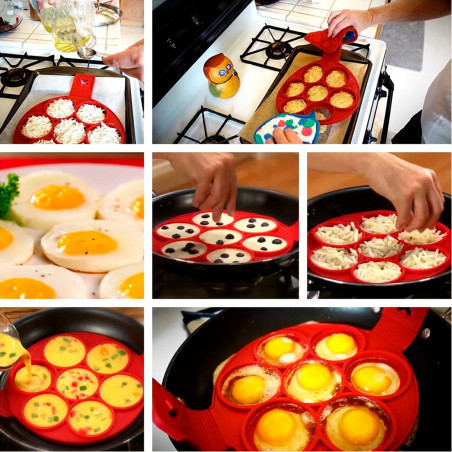 Stampo Per Pancake In Silicone Cucina Antiaderente Uova Omelette 