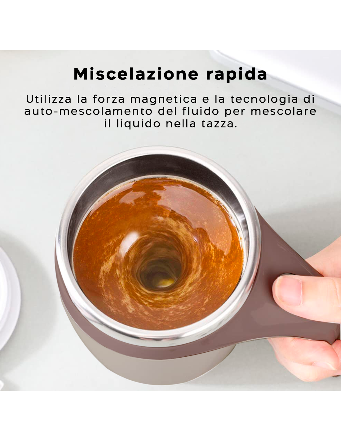 Tazza da Caffè Automescolante in Acciaio Riutilizzabile Mescolazione  Automatica